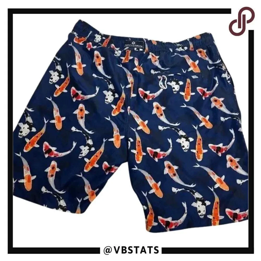 Snapper Rock Koi Goldfish Swim Trunks in Size XL‎